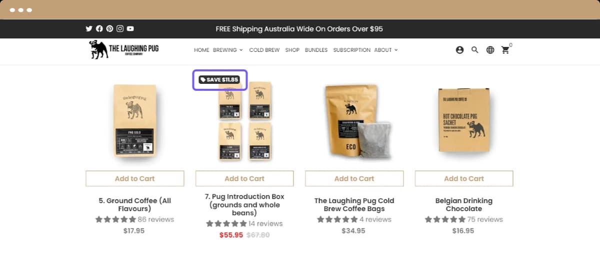 Laughing Pug product page