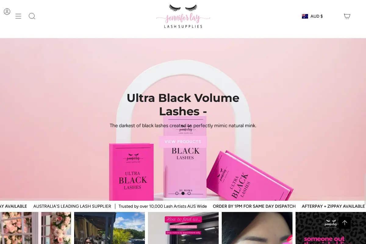 Jennifer Lay Lash Supplies storefront