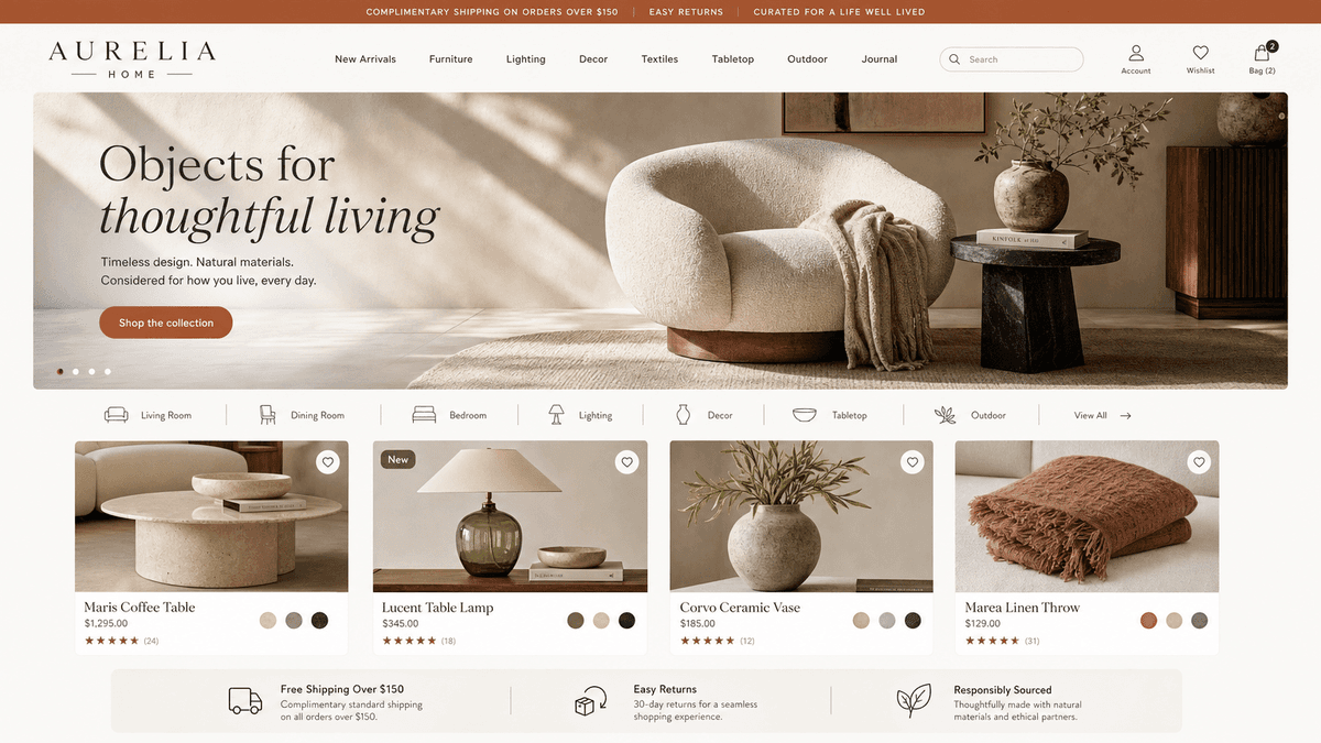 Architecture website example featured by Julius AI, with a cream layout, large headline, and architectural photography.
