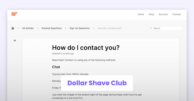 Example 8: Dollar Shave Club