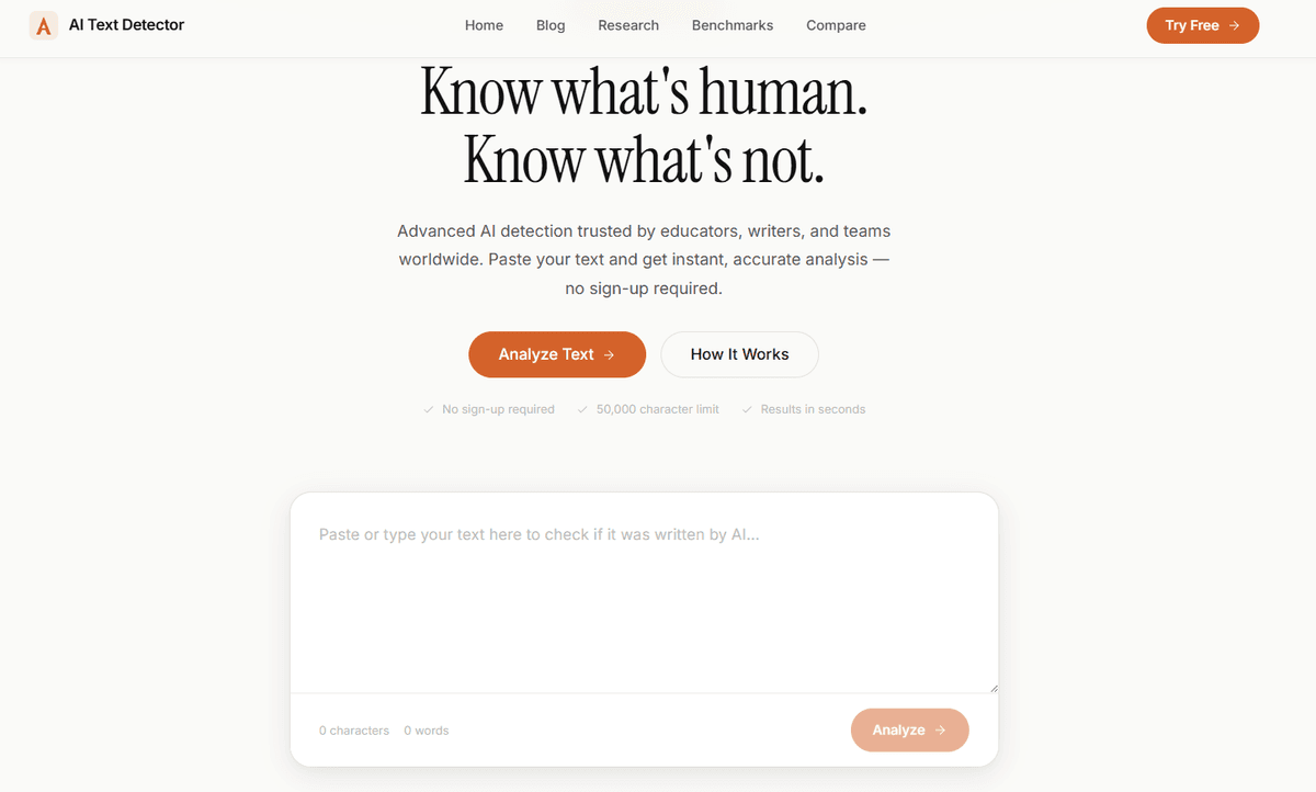 AI Text Detector