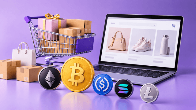 E Commerce and Cryptocurrency Concept Scene