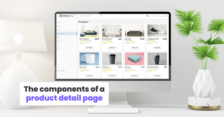 The components of a product detail page
