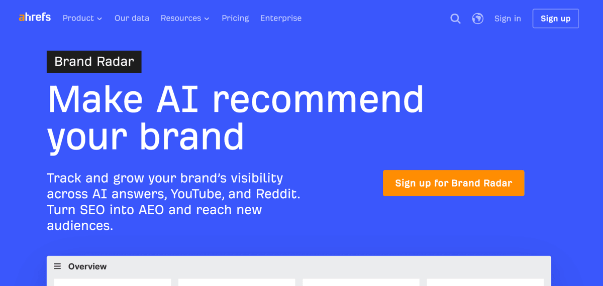 Ahrefs Brand Radar