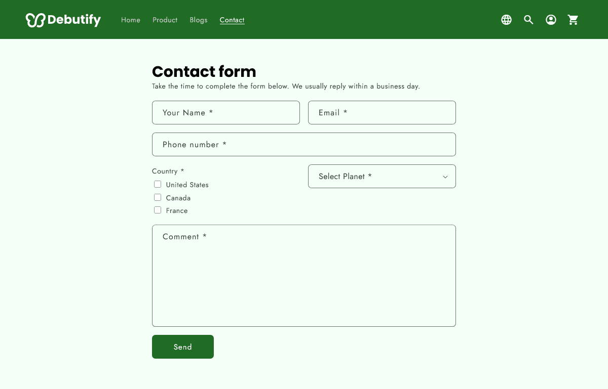Contact Form Builder