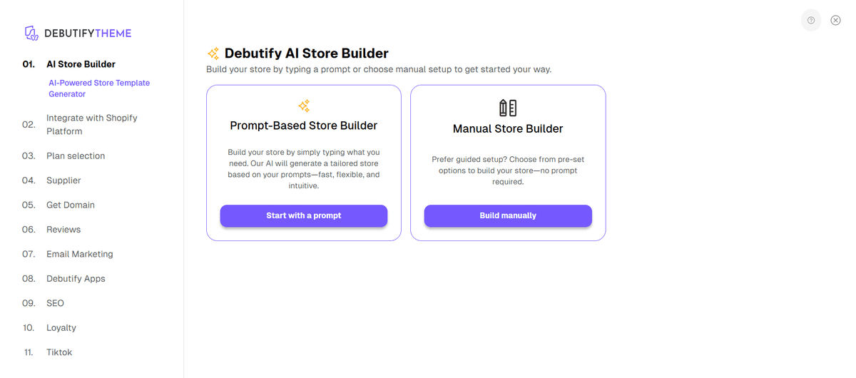 Debutify AI Store Builder
