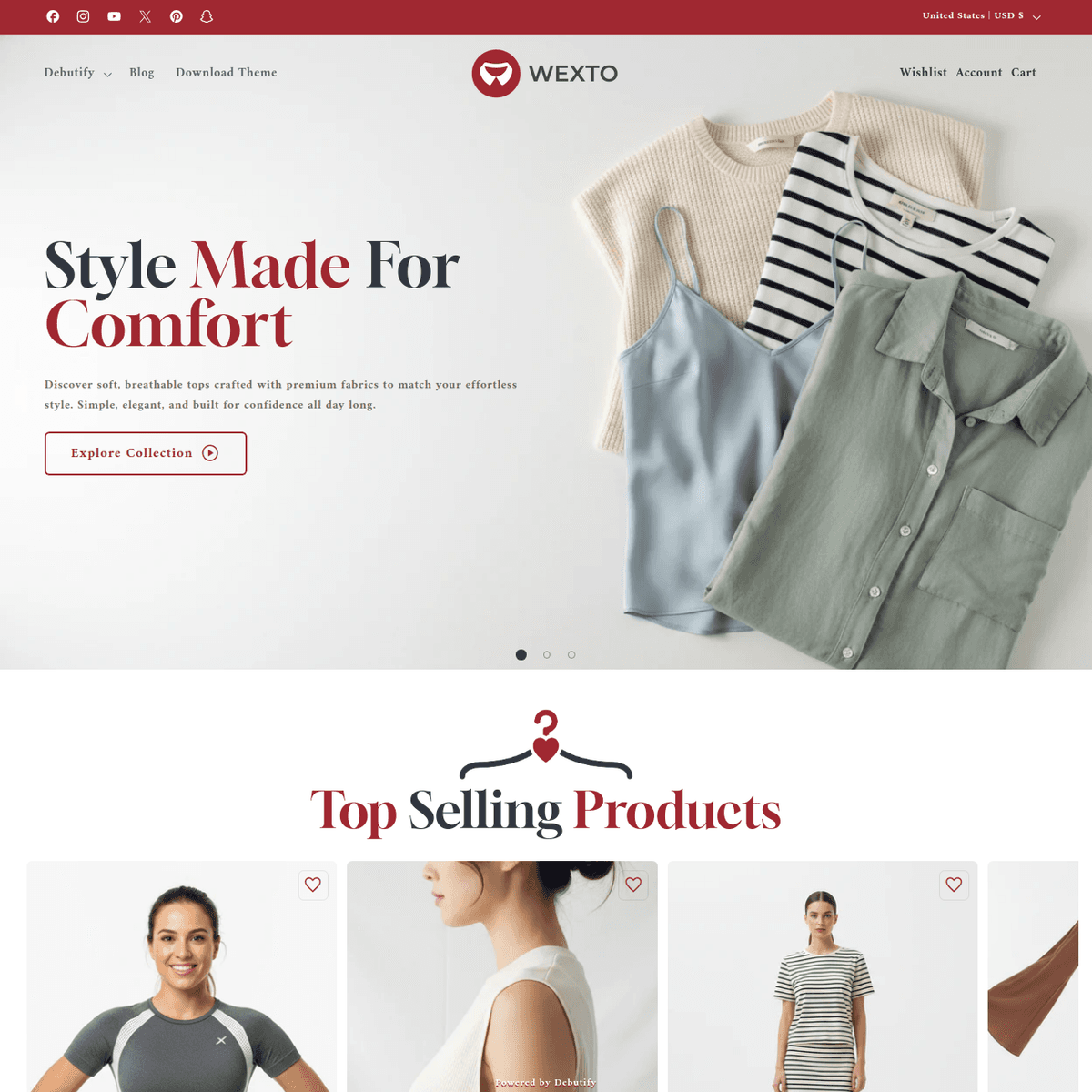Debutify Apparels Desktop