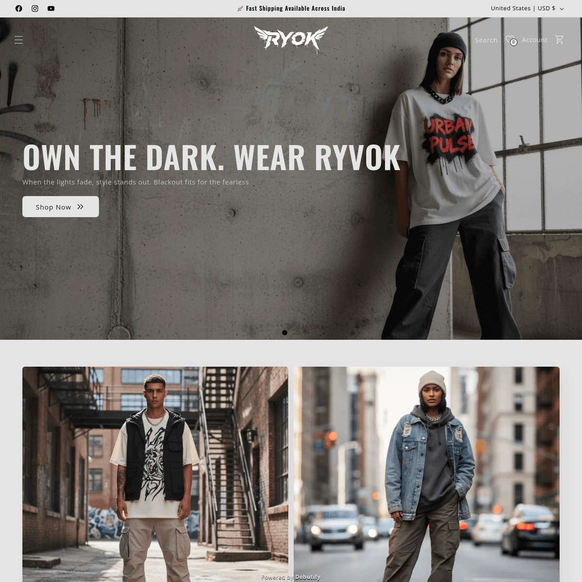 Debutify Streetwear Desktop