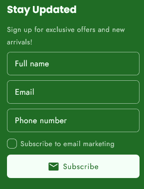 Footer Newsletter Block