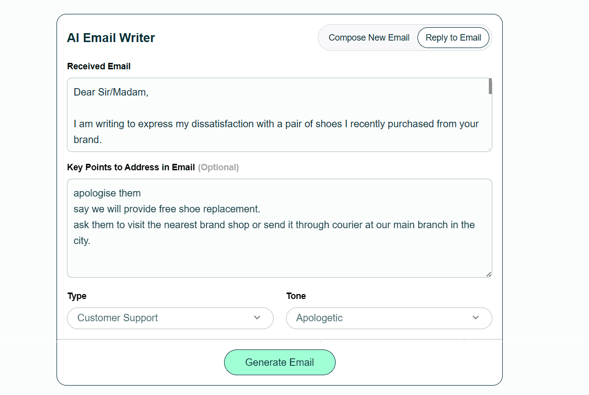 Generate Email